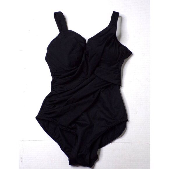 🆕 MIRACLESUIT Rock Solid Revele Slimming One Piece Swimsuit 14 Black - Picture 5 of 13
